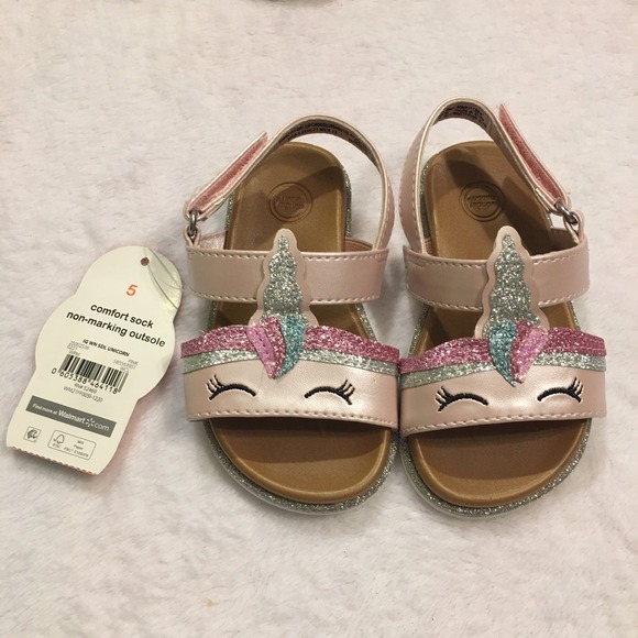 wonder nation Other - Wonder Nation Unicorn Sandals Toddler Girls 5 Pink NWT Glitter Rainbow Metallic